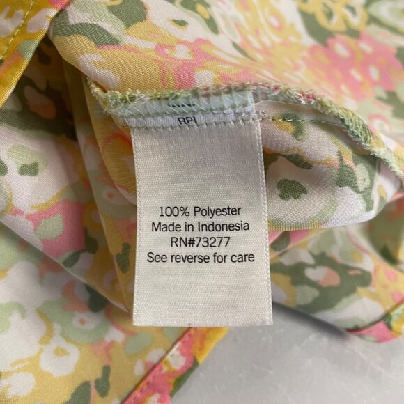 Croft & Barrow Womens Maxi Sundress Cap Ruffle Sleeve Yellow/Multi Size Large - Picture 9 of 9